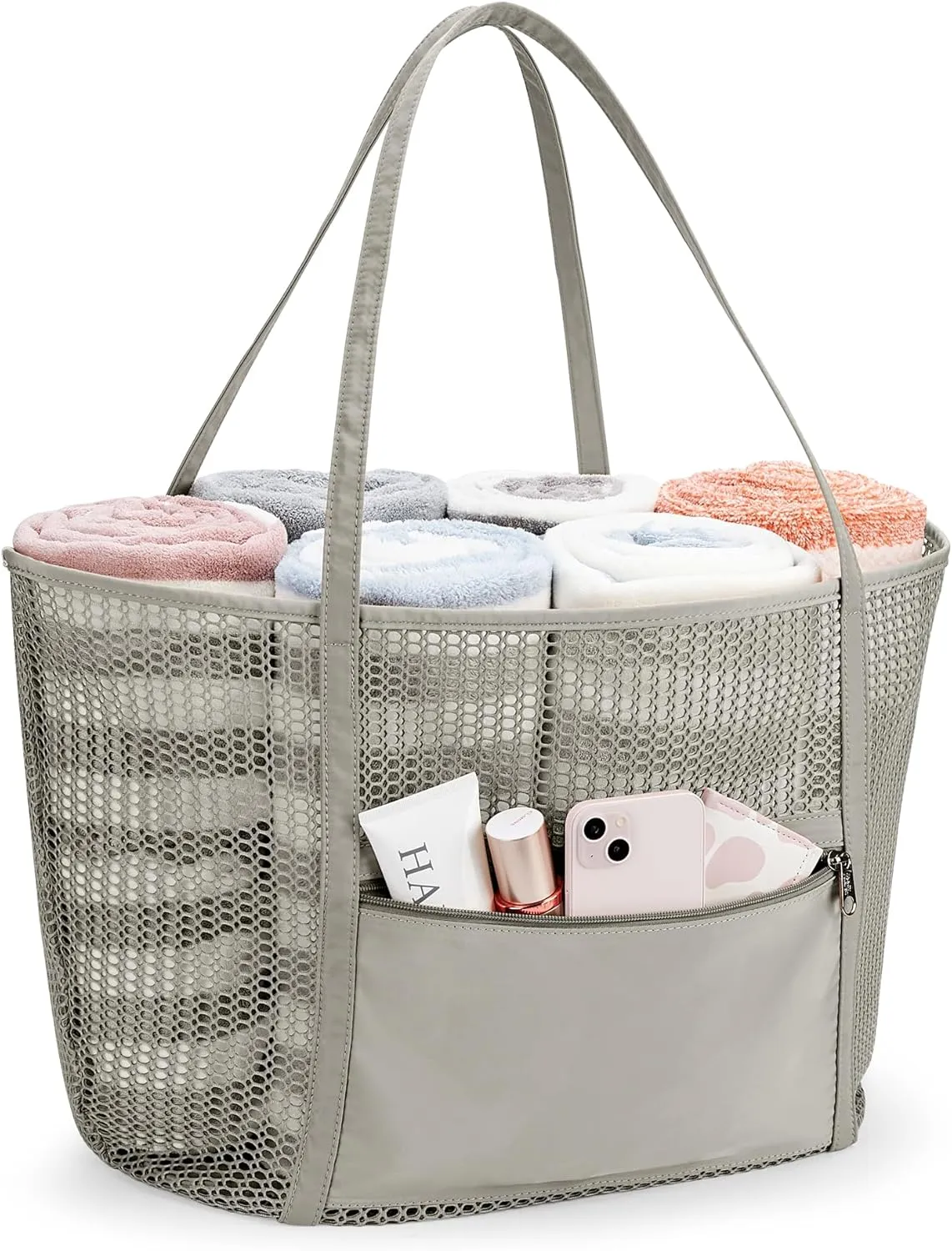 KALIDI FANCY FOREST Beach Mesh Tote Bag, Womens Shoulder handbag MAX 27L Grocery Bag