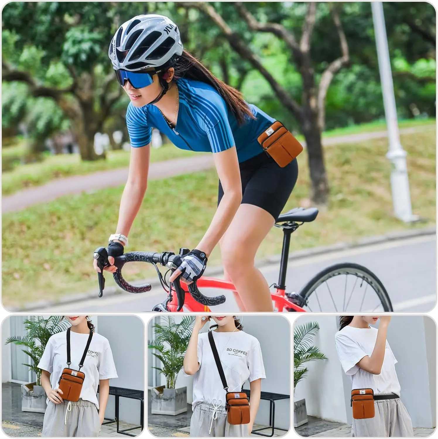 KAMO Multifunction Phone Waist Bag - Diagonal Crossbody Purse for Women & Men