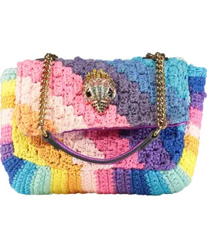 Kurt Geiger Multicoloured Medium Kensington Rainbow Crochet Convertible Shoulder Bag One Size