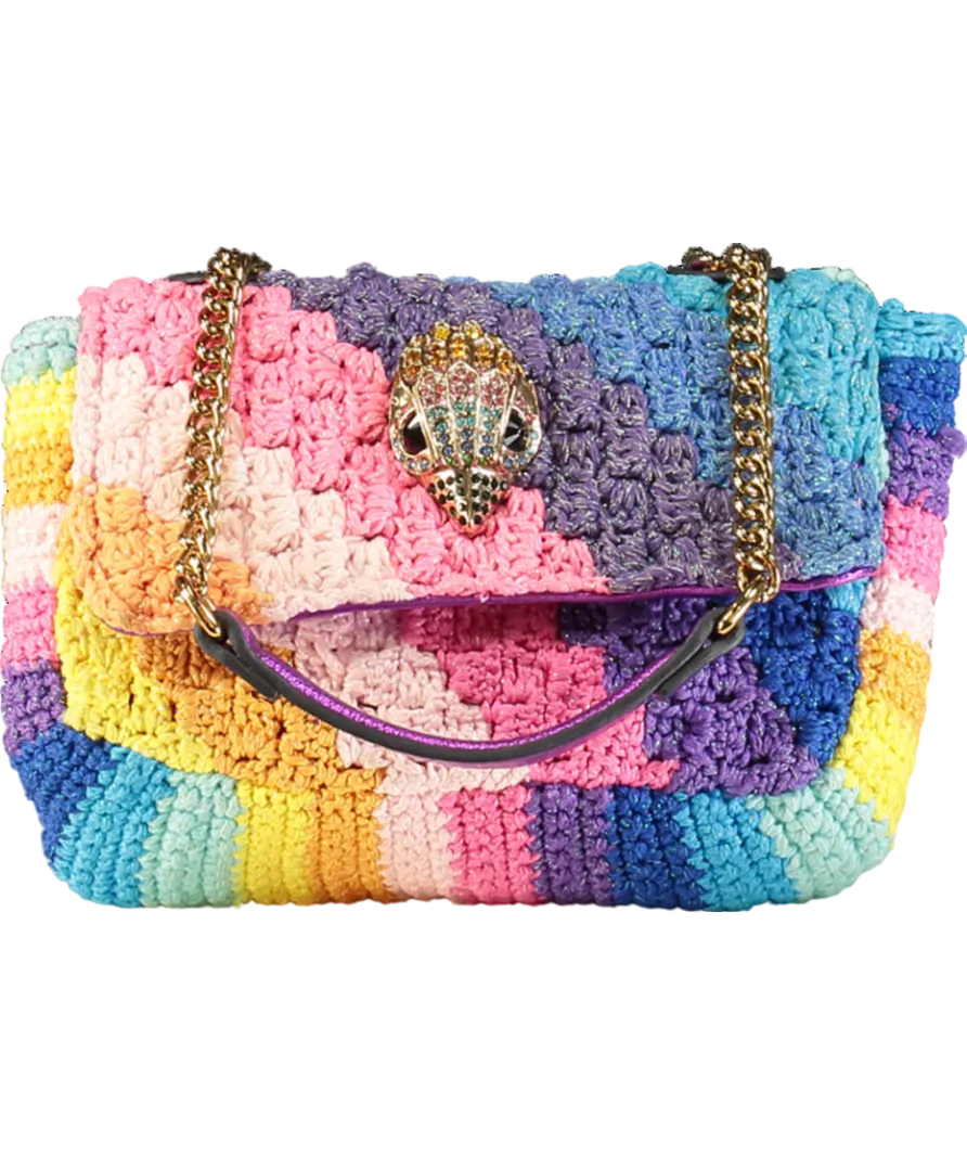 Kurt Geiger Multicoloured Medium Kensington Rainbow Crochet Convertible Shoulder Bag One Size