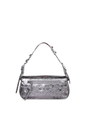 Le Cagole Sling small silver bag