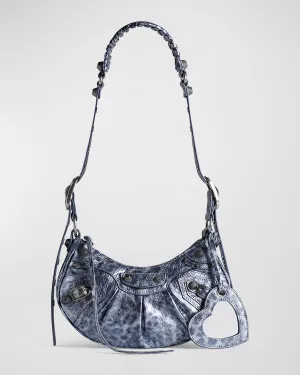 Le Cagole XS Leopard-Print Shoulder Bag