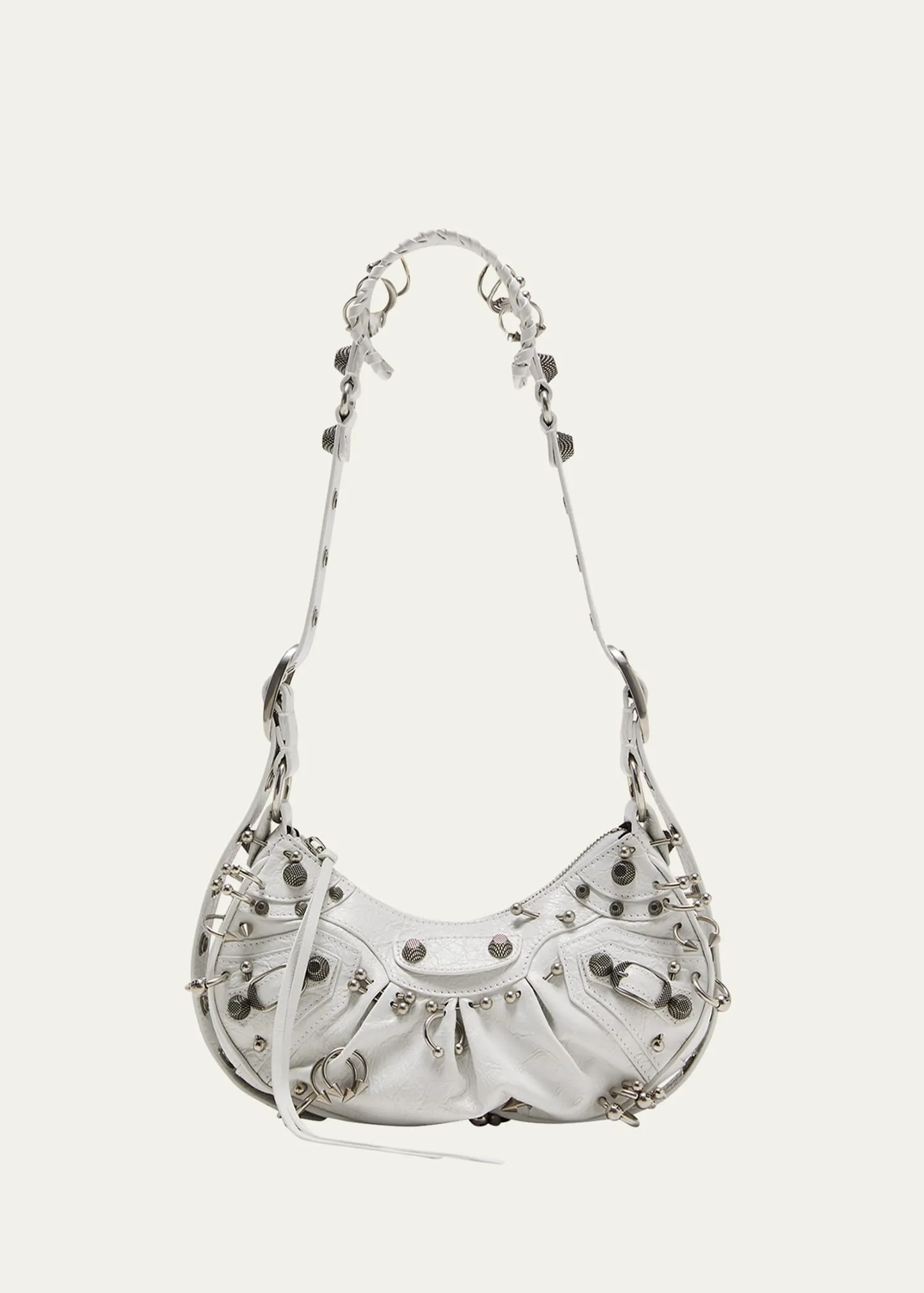 Le Cagole XS Piercing Leather Shoulder Bag