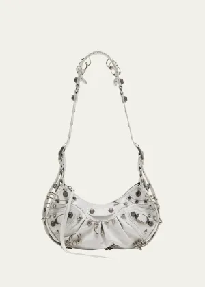 Le Cagole XS Piercing Leather Shoulder Bag