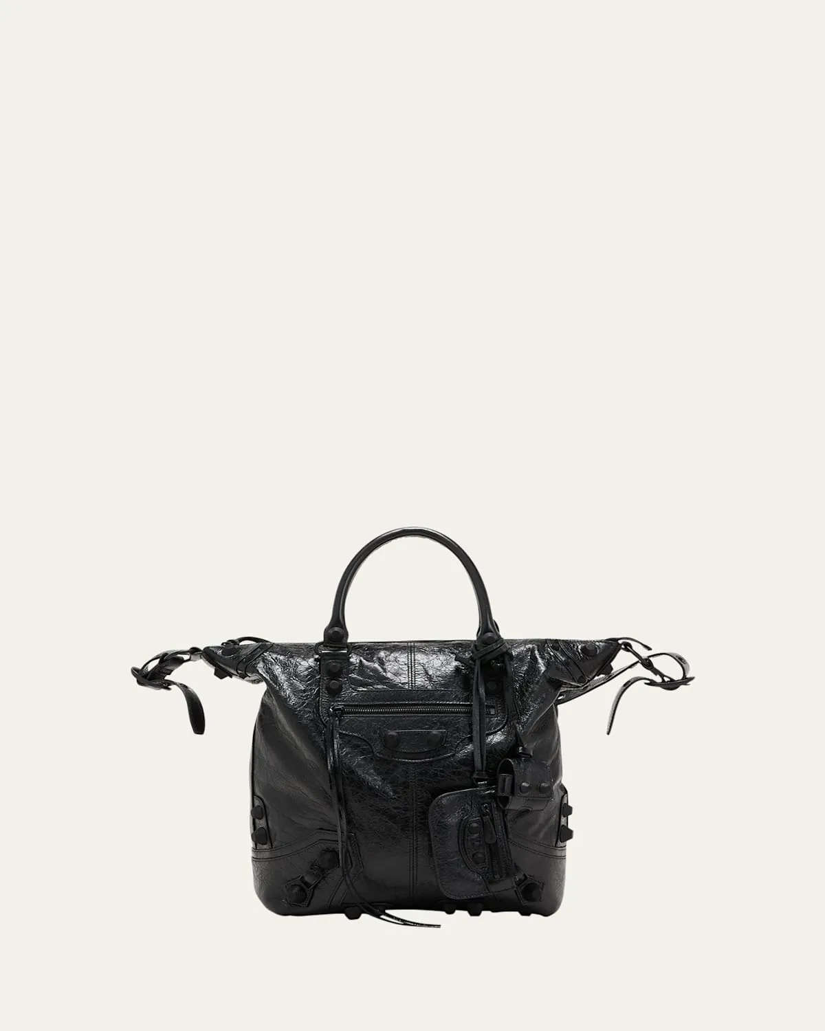 Men's Le Cagole Medium Leather Tote Bag