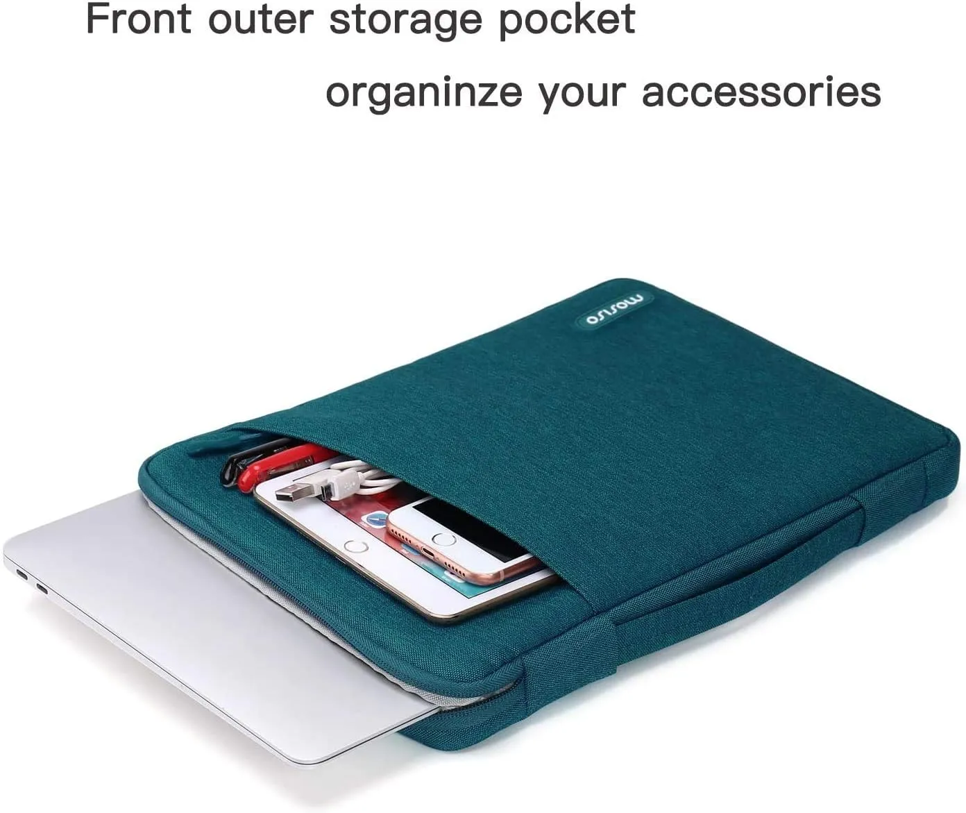 MOSISO Compatible with MacBook Pro 13 inch Case M2 2023, 2022, 2021-2016 A2338 M1 A2251 A2289 A2159 A1989 A1708 A1706, Plastic Hard Case & 360 Protective Sleeve Bag & Keyboard Skin, Deep Teal