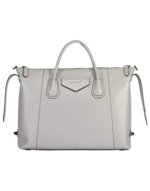 Pearl Grey Antigona Soft Medium Bag