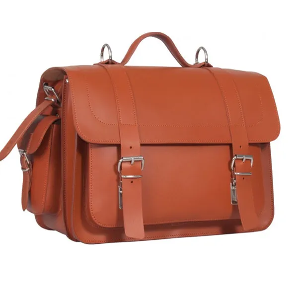 PIMLICO VEGETABLE TANNED TAN LEATHER SATCHEL / BACKPACK