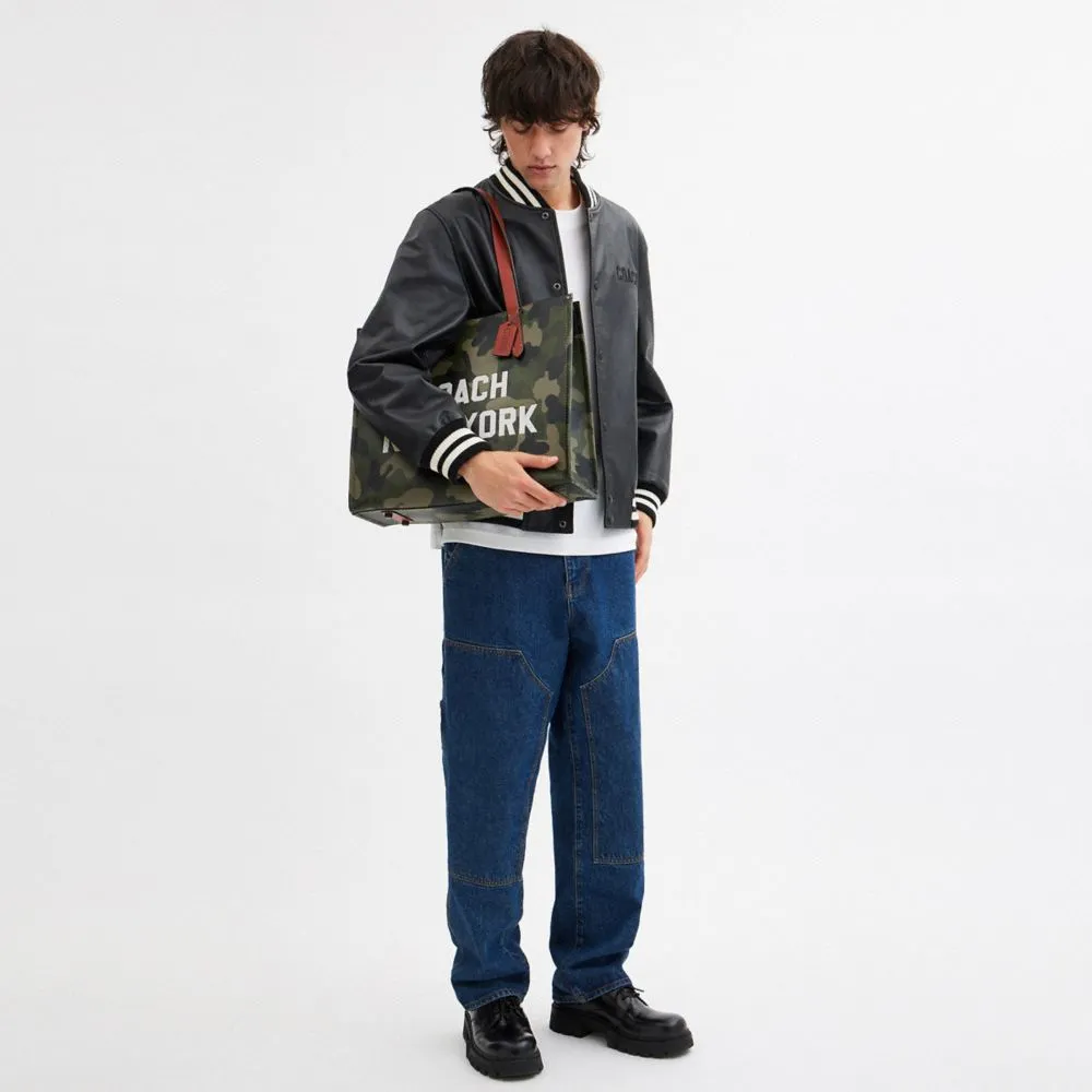 Relay Tote Bag With Camo Print And Coach Graphic
