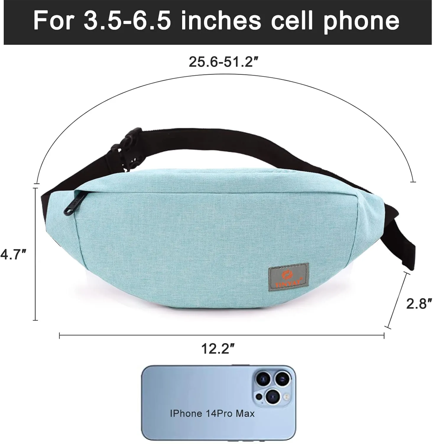 TINYAT Small Fanny Packs for Women Men Waist Bag Sling Bag Super Lightweight For Travel Cashier's box, Tool Kit T201, Green