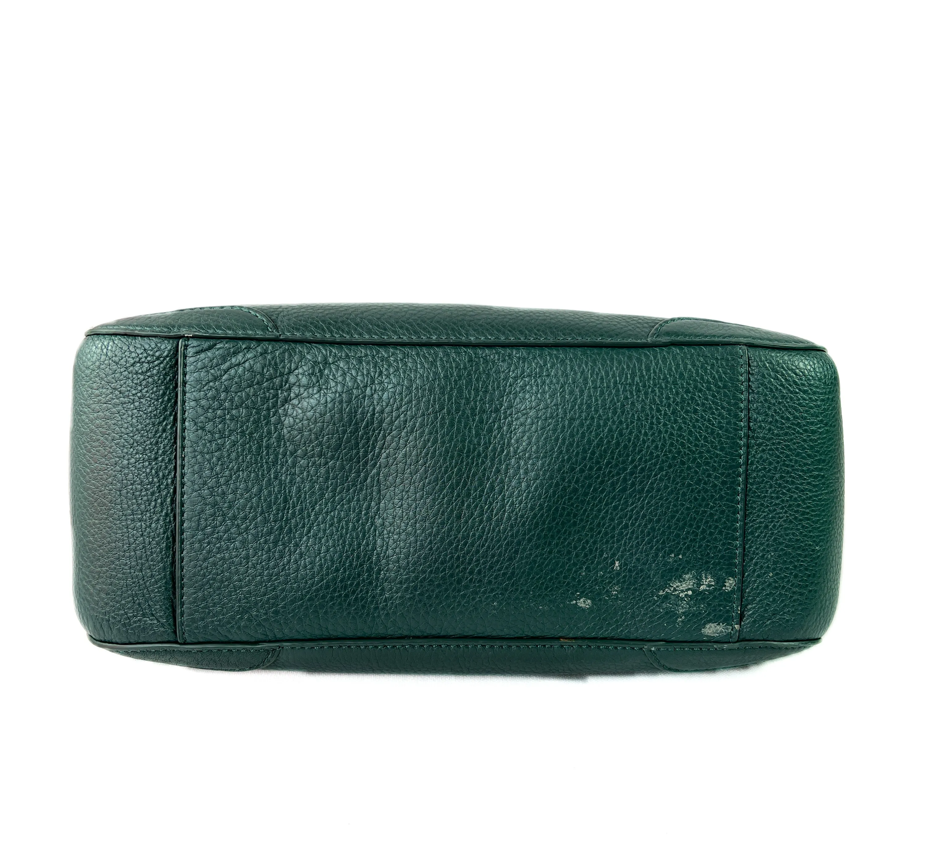 Tory Burch green leather satchel
