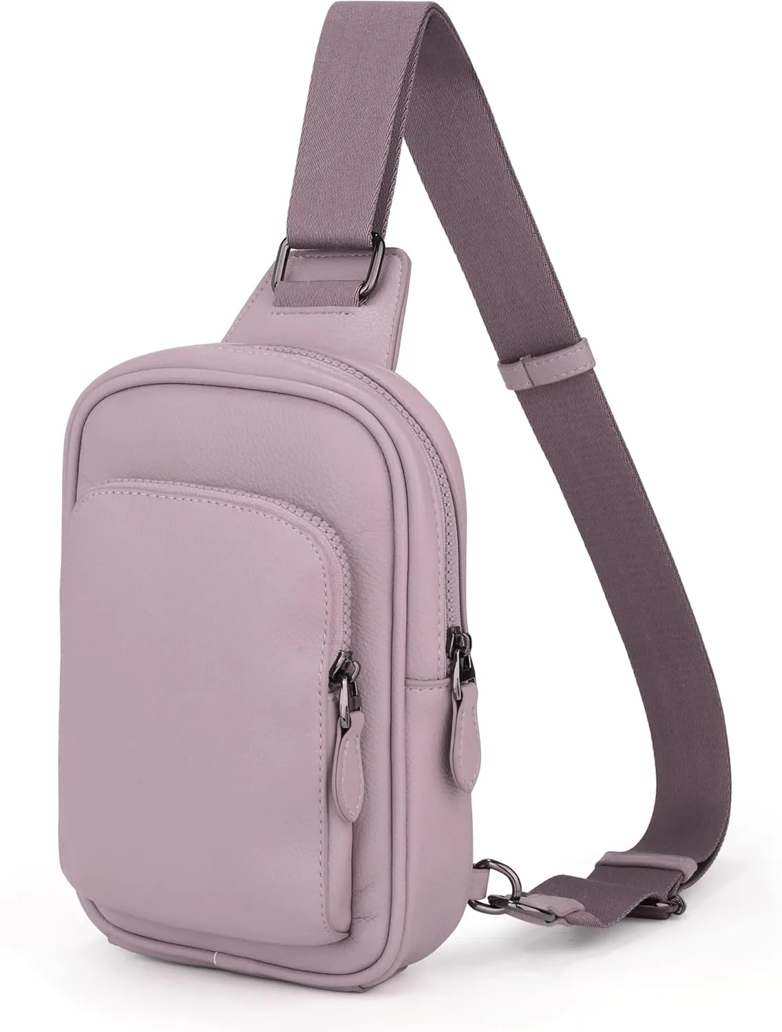 Uromee Sling Bag for Women Crossbody Purse Vegan Leather Fashion Fanny Pack Chest Bag Convertible Small Backpack
